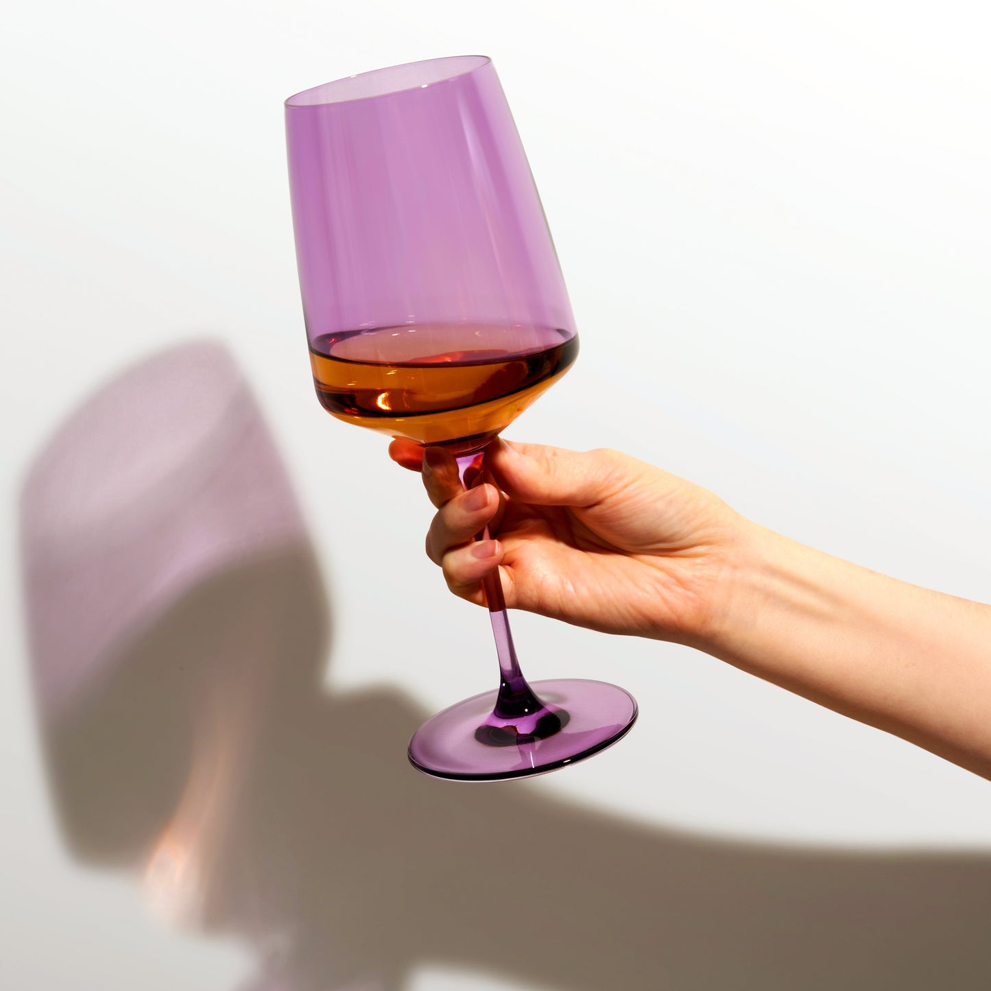 Nouveau Crystal Wine Glasses And Pastels