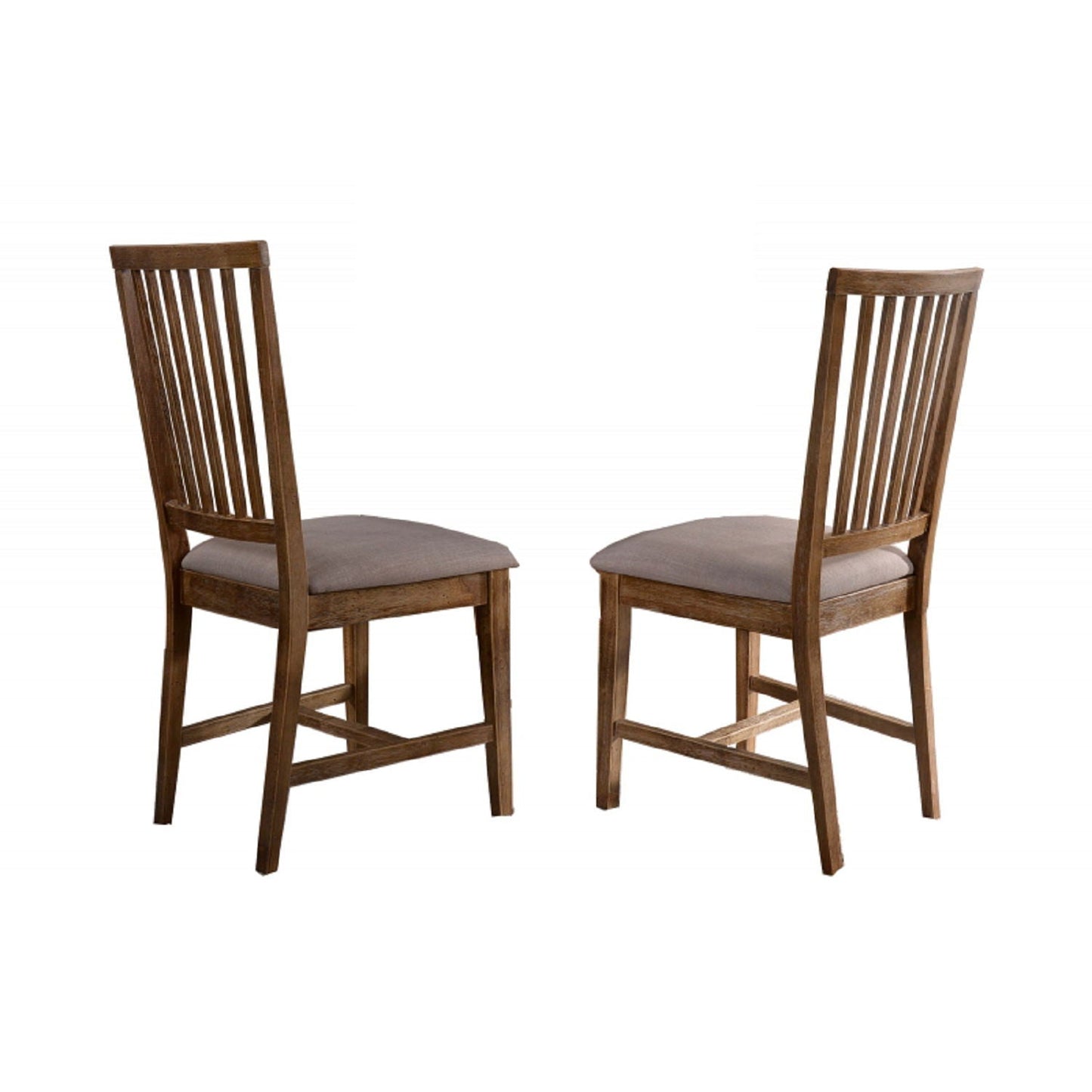 Open Slat Back Kitchen Side Chair Set of 2