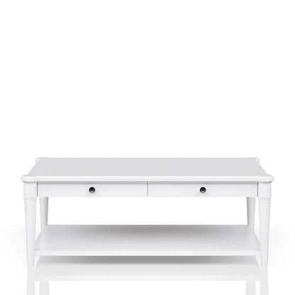 Cocktail Table with Two Drawers and Casters