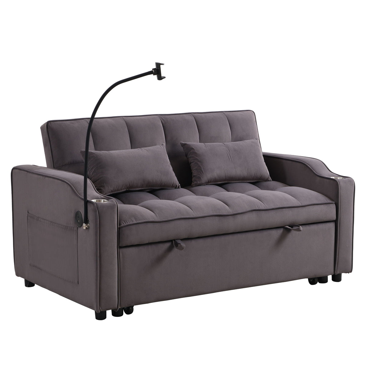 Modern Loveseat Futon Sofa with Pullout Bed