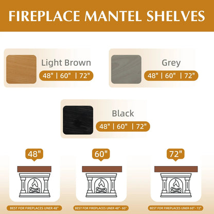 Floating Fireplace Mantel Shelf for Home Decor