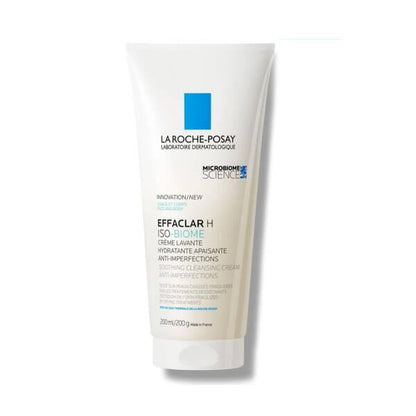 La Roche-Posay Effaclar H ISO-Biome cleansing cream tube white with blue logo 200 ml on Tampa Home & Garden Store