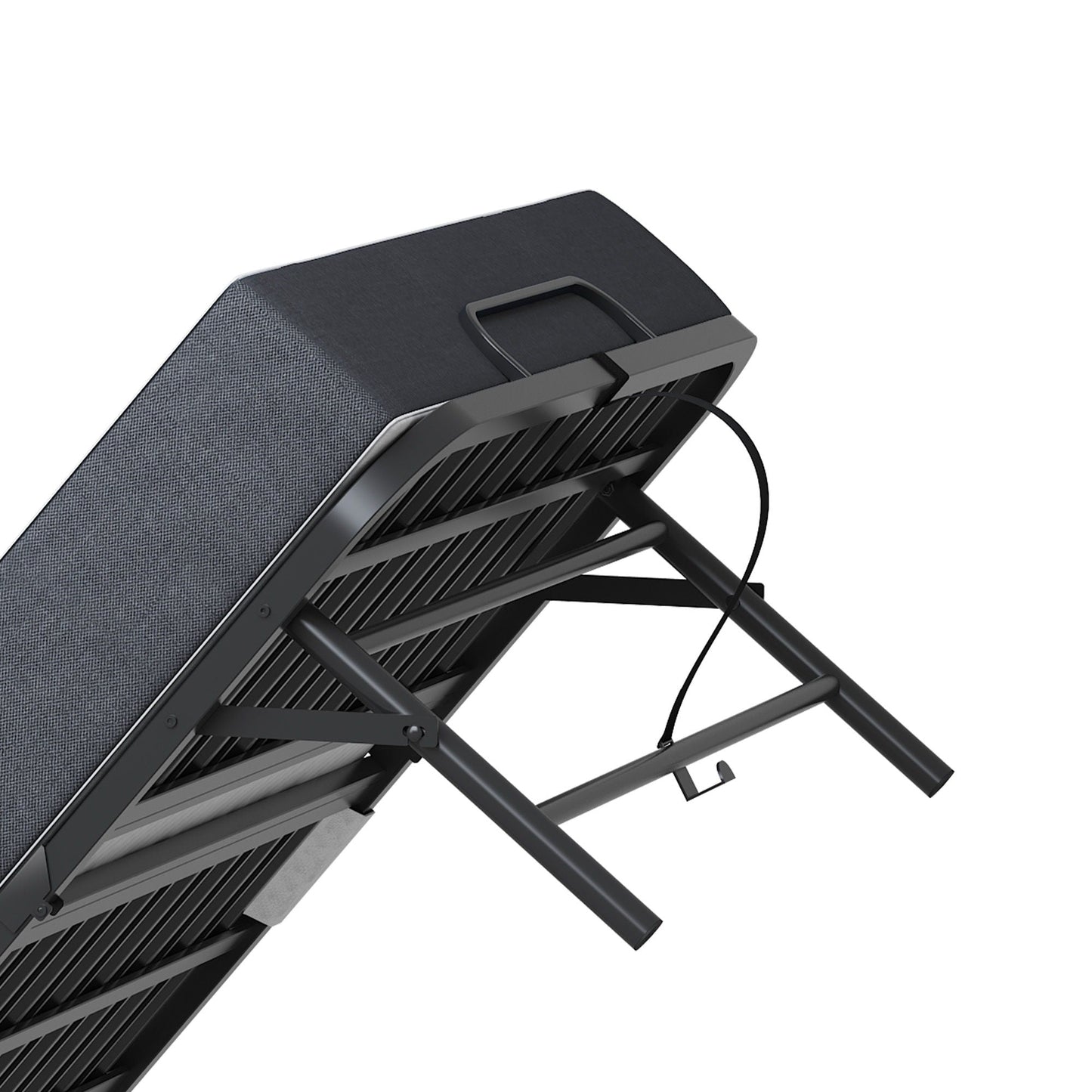 Twin Extra Long Bed and Foam Mattress Black