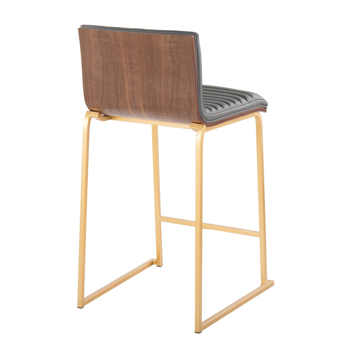 Mason Mara counter stool set of 2 with wood back and gray cushioned seats HouseOfZazla on Tampa Home & Garden Store