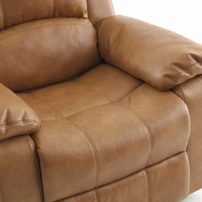 Charlotte glider recliner in tan brown leather by Unique Piece Furniture on Tampa Home & Garden Store