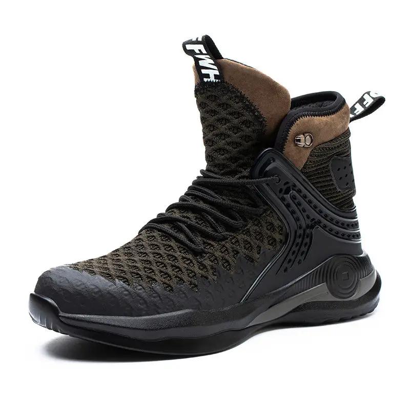 Breathable Flying Woven Safety Shoes for Men