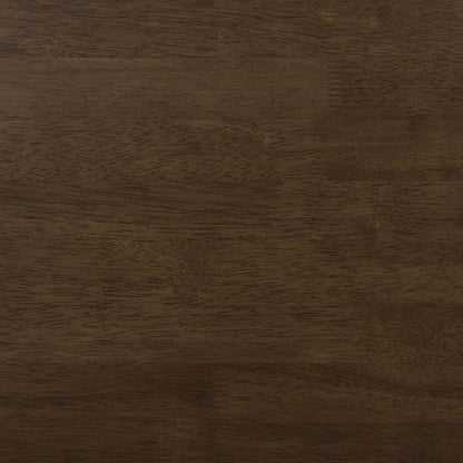 Hemlock platform bed wood finish closeup in dark brown on Tampa Home & Garden Store