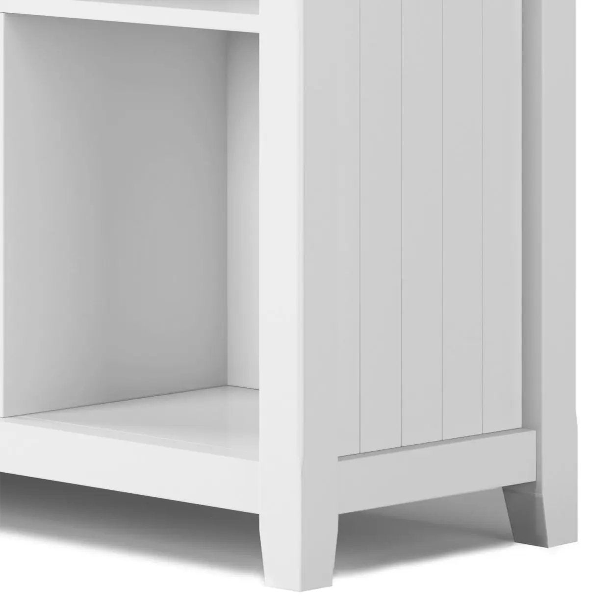 Acadian Handcrafted cube storage unit in white with open cubby on Tampa Home & Garden Store