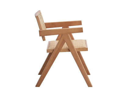 Velentina Rattan Arm Chair Set of Two Natural