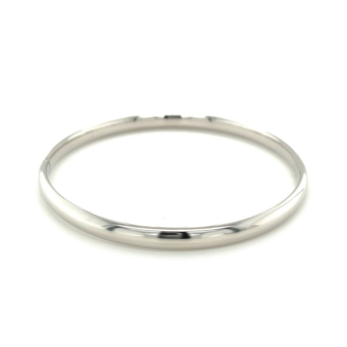 Classic 14k white gold bangle bracelet, 5.0mm, by Bids.com on Tampa Home & Garden Store