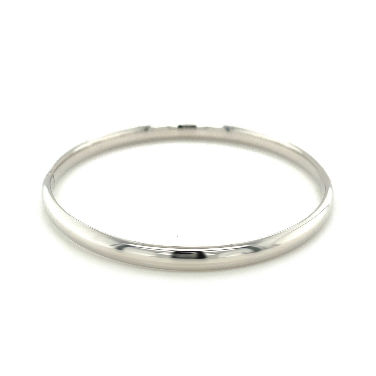 Classic 14k white gold bangle bracelet, 5.0mm, by Bids.com on Tampa Home & Garden Store