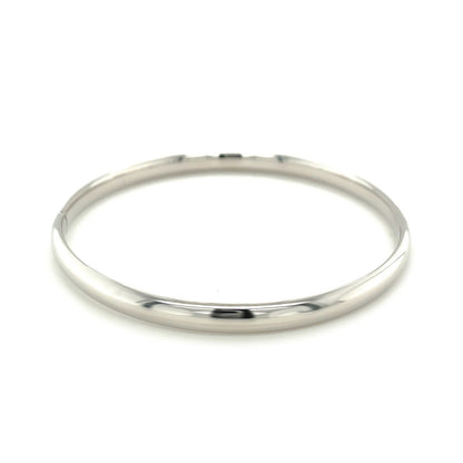 Classic 14k white gold bangle bracelet, 5.0mm, by Bids.com on Tampa Home & Garden Store