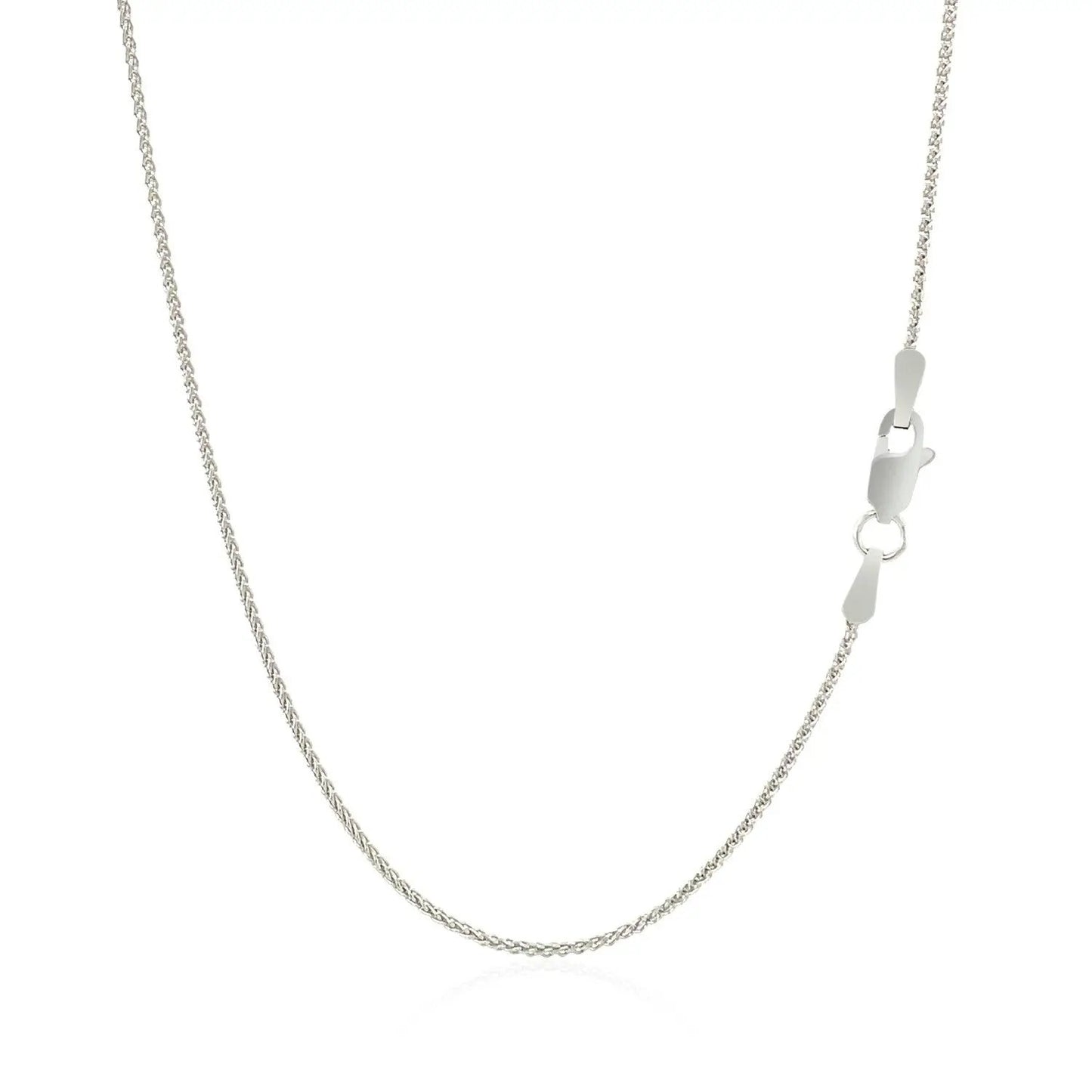 14k white gold round wheat chain necklace 1.0mm by Bids.com on Tampa Home & Garden Store