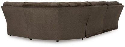 Top Tier Corduroy Reclining Sectional with Chaise