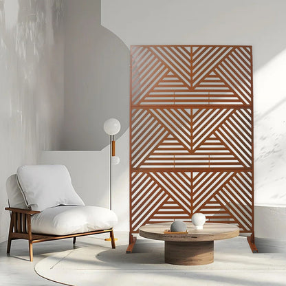 Freestanding Metal Privacy Screen and Stand