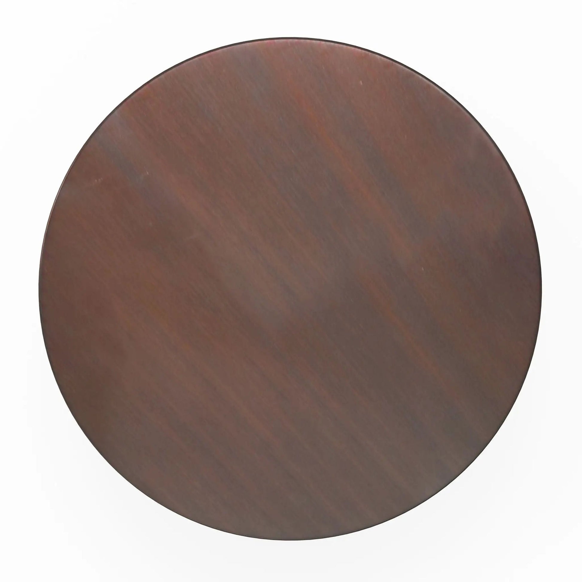 Johnsen handcrafted large metal accent table round top with bronze patina on Tampa Home & Garden Store