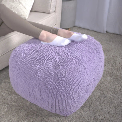 Spongy Square Pouf lavender tufted soft seating accent pouf on Tampa Home & Garden Store
