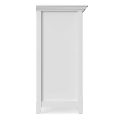 Amherst cube storage bookcase white finish with crown molding details on Tampa Home & Garden Store