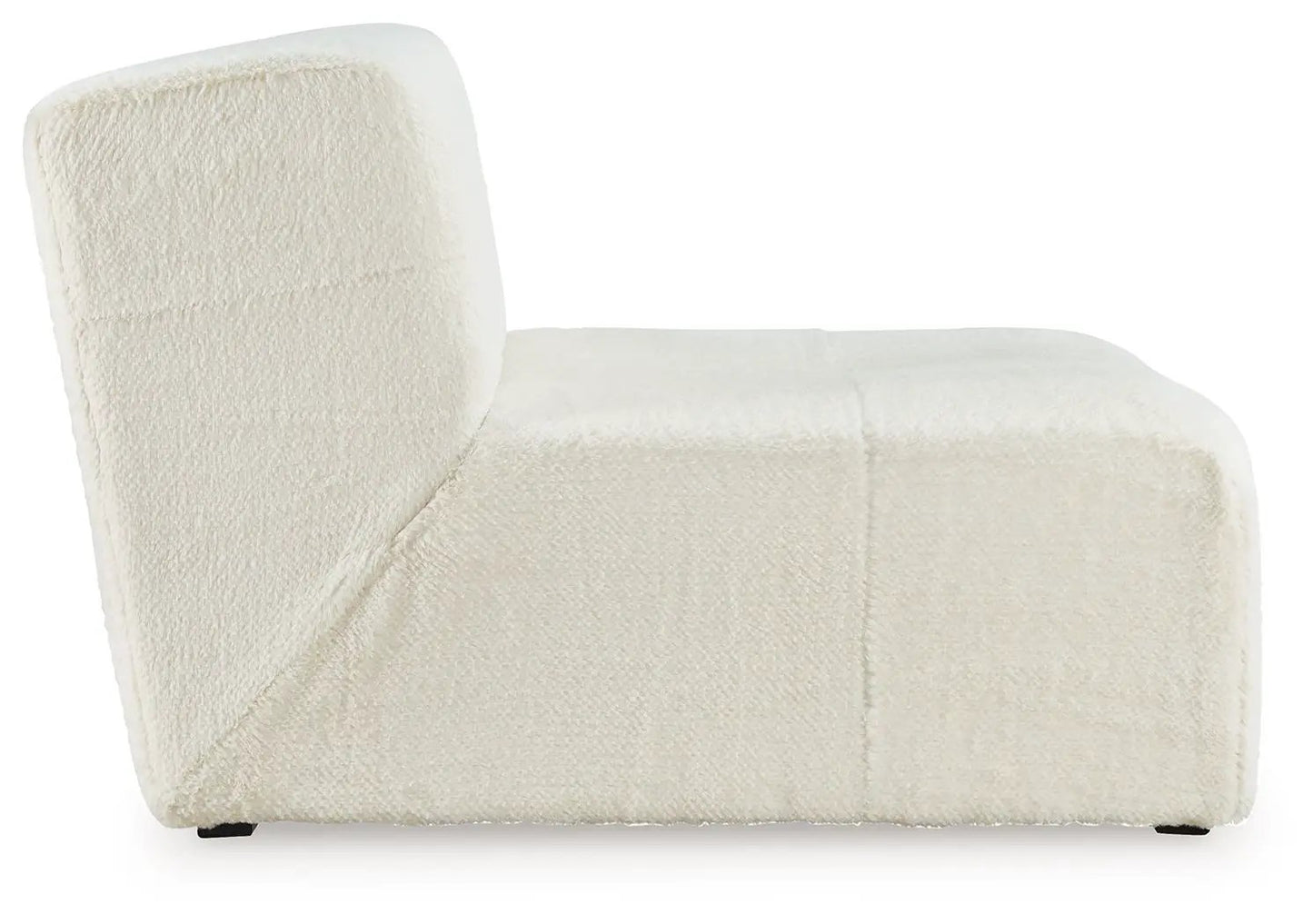 Brettner Accent Chair Faux Fur Upholstery Ivory