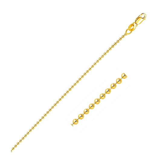14k yellow gold bead chain necklace 1.5mm ball links Bids.com on Tampa Home & Garden Store