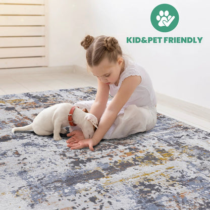 Payas Abstract Area Rug With Neutral Palette