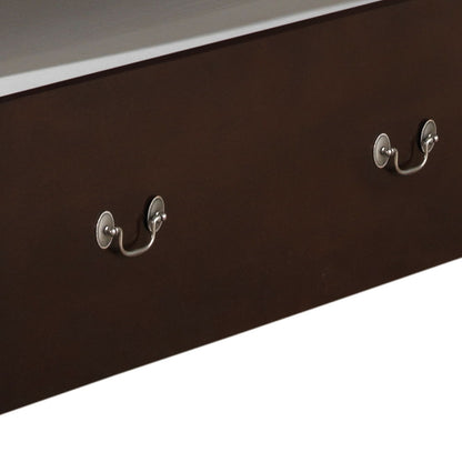 Elegant Trundle Bed HouseOfZazla dark espresso wood with brushed nickel handles on Tampa Home & Garden Store