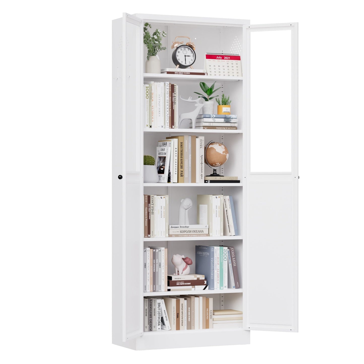 Tall Metal Pantry Cabinet and Adjustable Shelves
