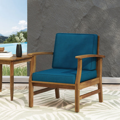 Perla Club Chair teal blue cushion outdoor chair HouseOfZazla on Tampa Home & Garden Store