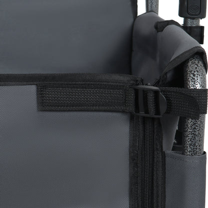 3-in-1 Convertible Folding Wagon Cart dark gray durable fabric with black webbing straps on Tampa Home & Garden Store
