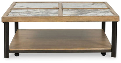 Montia Square Cocktail Table with Sintered Stone