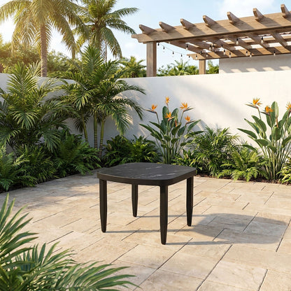 Elegant Outdoor Table with an Aluminum Frame