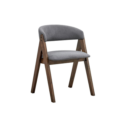 Keiki Side Chair Set of 2 in Gray Fabric