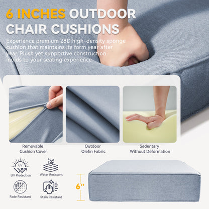6 Inch Thick Chair Cushions with a Durable Build