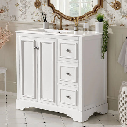 Bathroom Vanity with Sink and Soft-Close Doors