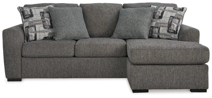 Gardiner Sofa Chaise in Pewter for Living Room