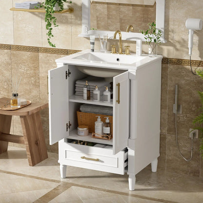 Bathroom Vanity With Ornate French Cylinder Legs