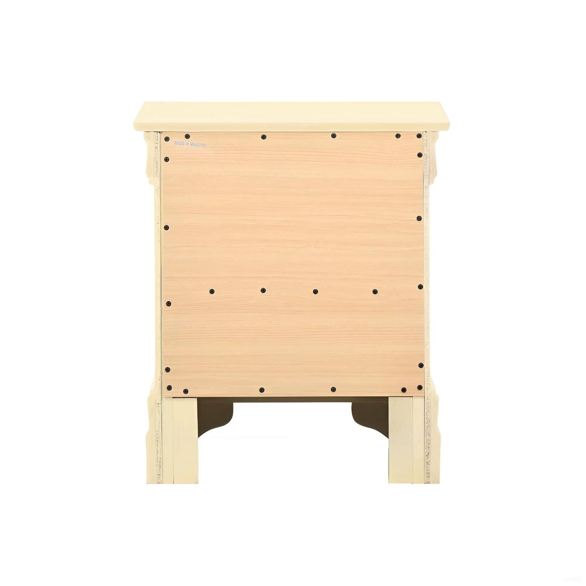 Traditional Style Nightstand accent by Unique Piece Furniture, cream finish with carved legs on Tampa Home & Garden Store