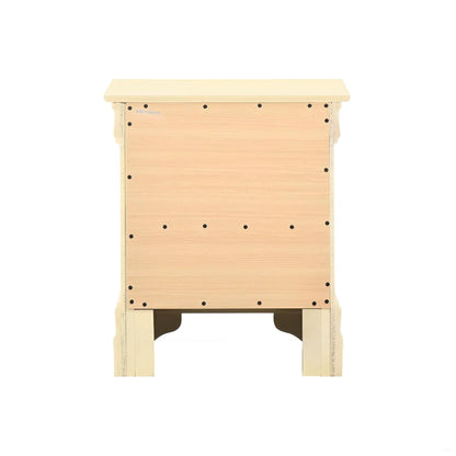Traditional Style Nightstand accent by Unique Piece Furniture, cream finish with carved legs on Tampa Home & Garden Store