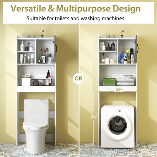 4-Tier Space-saving Toilet Sorage Cabinet with Open Shelves - Tampa Home & Garden Store