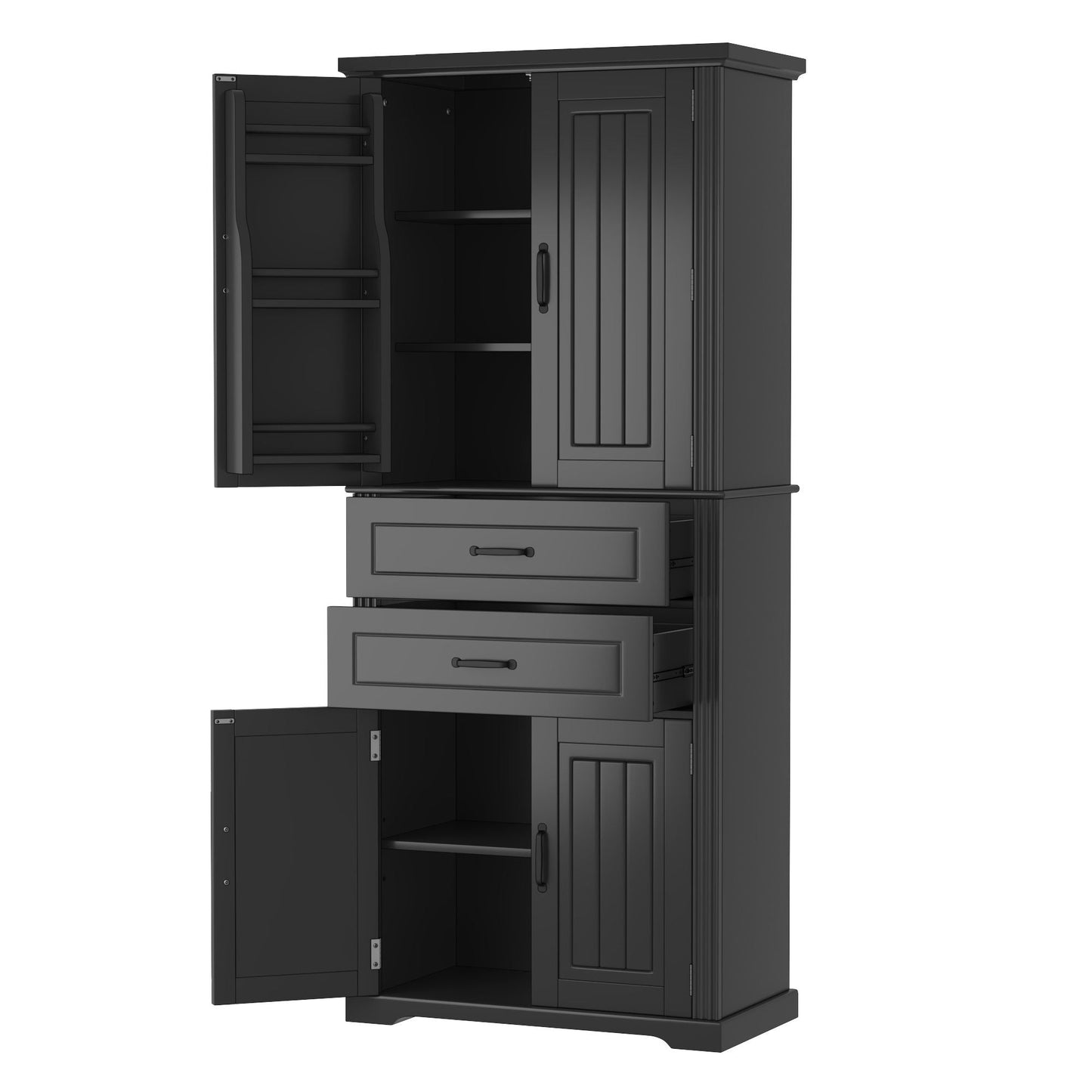 Multi Functional Black Storage Cabinet with adjustable shelves and 2 drawers HouseOfZazla on Tampa Home & Garden Store