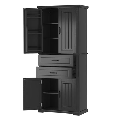 Multi Functional Black Storage Cabinet with adjustable shelves and 2 drawers HouseOfZazla on Tampa Home & Garden Store