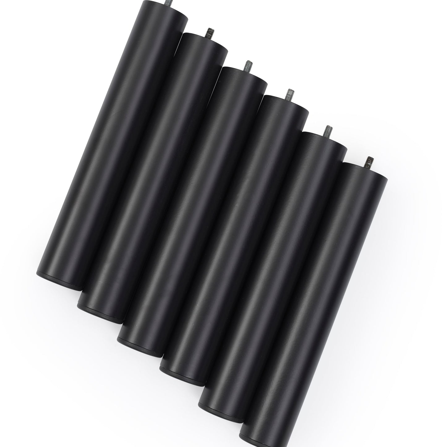 Model H Adjustable Base Queen components: black cylindrical posts with threaded tops on Tampa Home & Garden Store