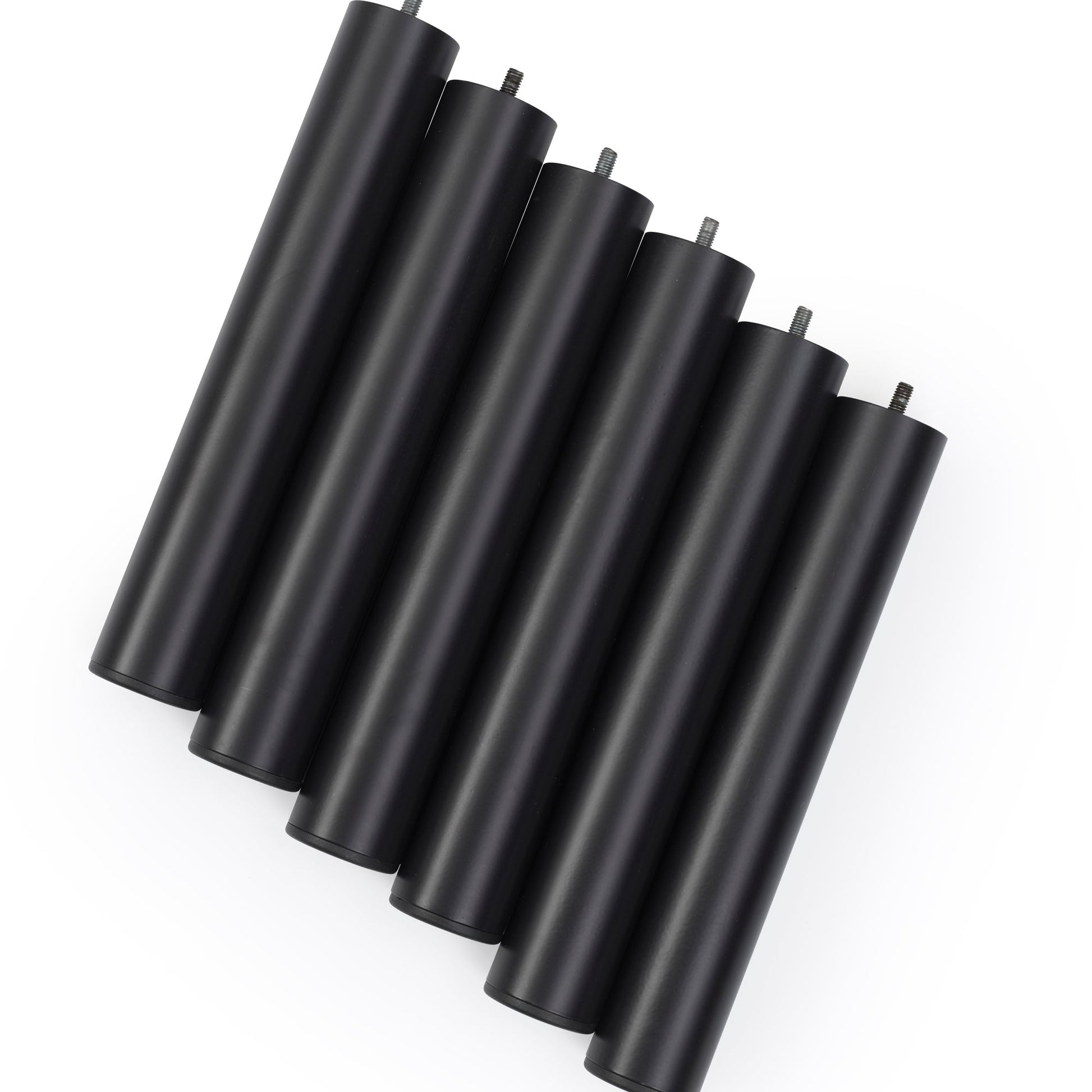 Model H adjustable base bed legs, black metal with screw tops, set of 6 on Tampa Home & Garden Store