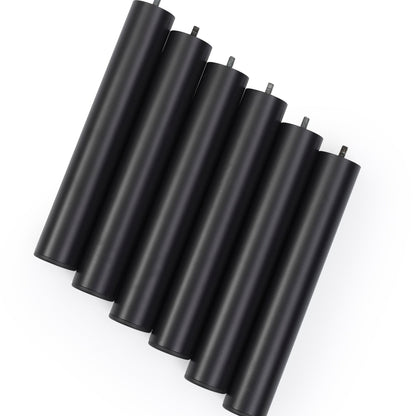 Model H adjustable base bed legs, black metal with screw tops, set of 6 on Tampa Home & Garden Store