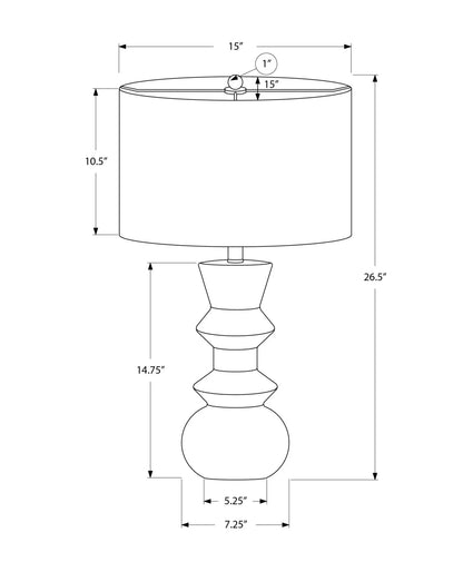 Ceramic Contemporary Table Lamp With Ivory Shade