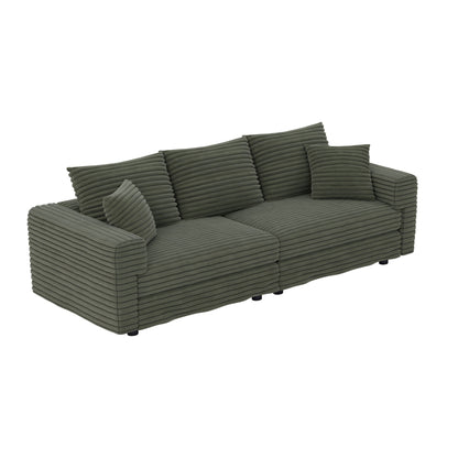 Convertible Sofa With Deep Seat and Pillows