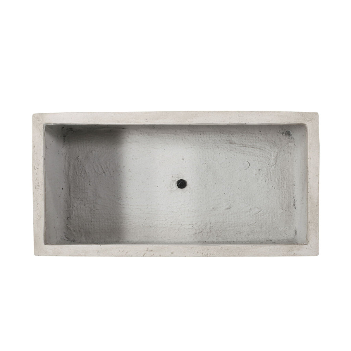 Modern Outdoor Planter HouseOfZazla concrete rectangular planter with light gray finish on Tampa Home & Garden Store