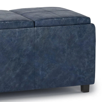 Avalon Upholstered Storage Ottoman With Trays