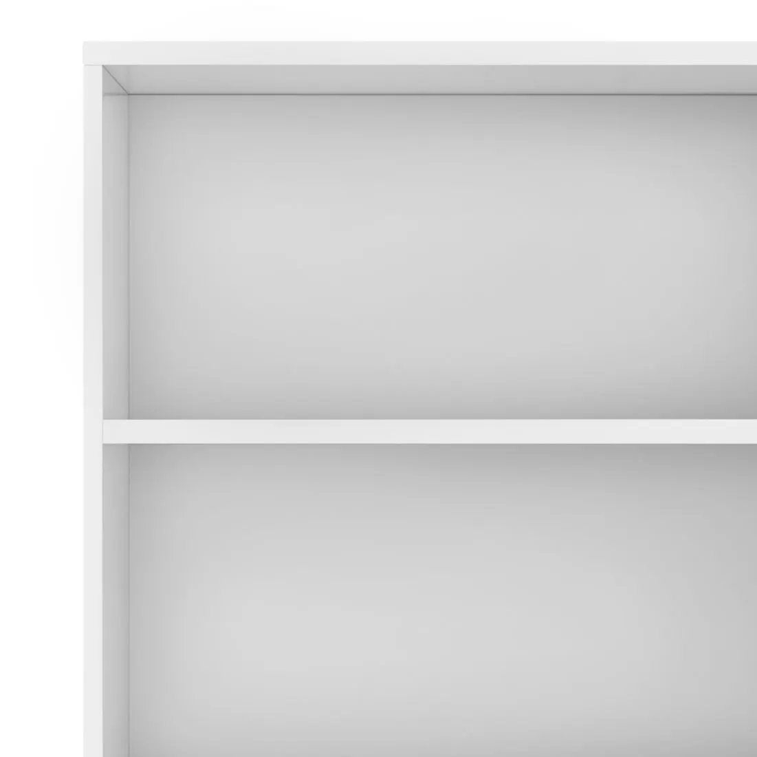 Harper - Handcrafted Bookcase With Storage, white finish interior with two shelves on Tampa Home & Garden Store