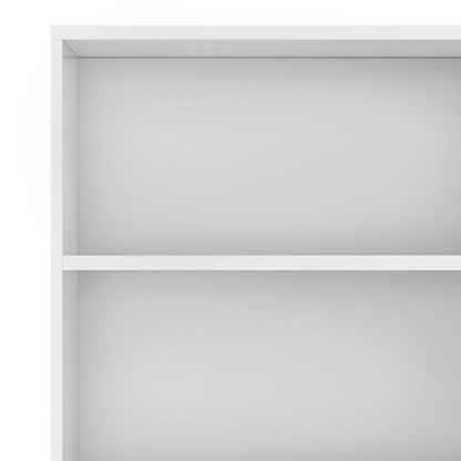 Adjustable white bookcase with wood shelves and storage by HouseOfZazla on Tampa Home & Garden Store